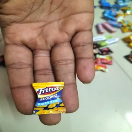 Miniature Fritos Scoops Party Size Packet – Dollhouse Grocery Accessory, Collectible Snack Prop, and Pretend Play Toy