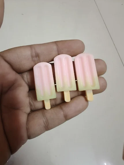 Handcrafted miniature ice cream cone product, ideal for dollhouse scenes, dioramas, or collectible displays.