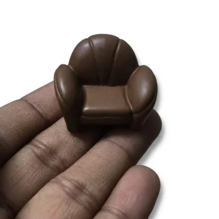 This product is a detailed brown miniature sofa, ideal for 1:12 scale dollhouse furniture or diorama.