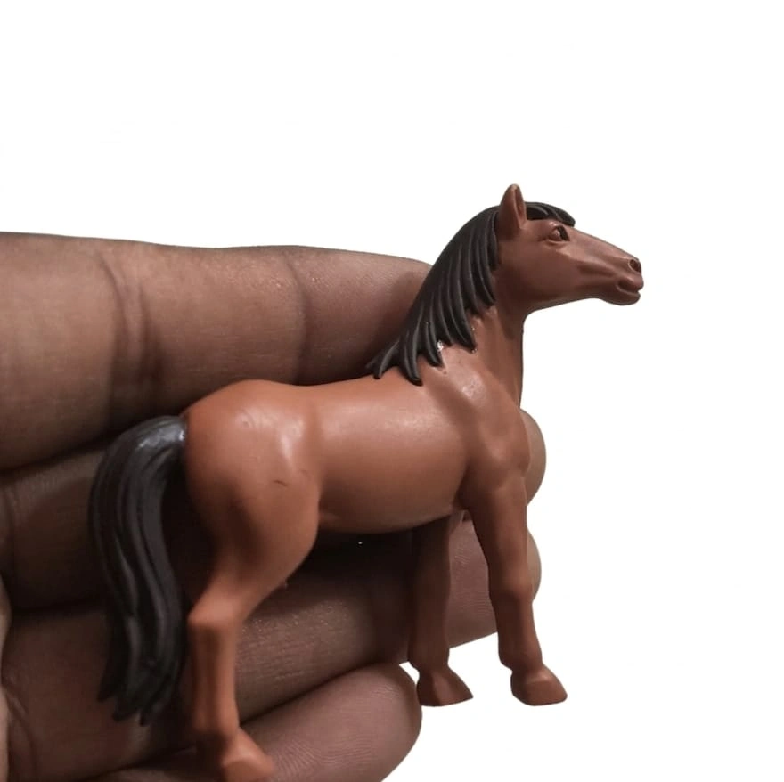 Brown-Standing-Horse-Miniature-Animal-Figurine-2 Cream prancing horse miniature animal figurine. This product adds elegance to any collection.