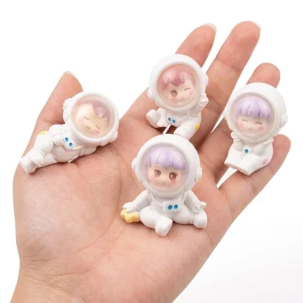 Kawaii Astronaut Figurine blind box product, featuring a cute astronaut in a unique pose, great for collectors.