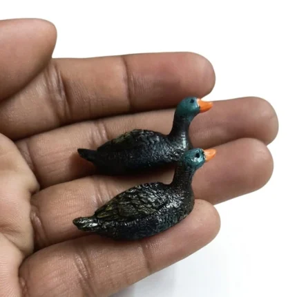 product features a beautifully detailed mallard duck figurine set of 2, ideal for miniature scenes and collectors.