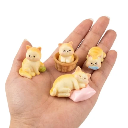 Random tabby cat resin miniature figurine product, perfect for adding feline charm to any display or collection.