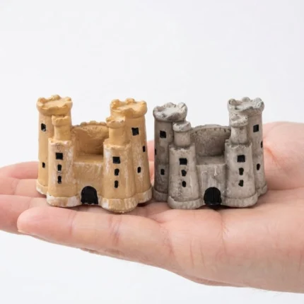 Detailed miniature castle figurine product, randomly selected, ideal for unique architectural display.