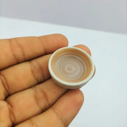 Exquisite miniature ceramic plate product, perfect for adding realism to dollhouse kitchen or dining scenes.