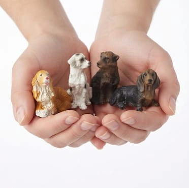 Charming miniature dog figurine product, randomly selected, ideal for collectors and display in any scene.