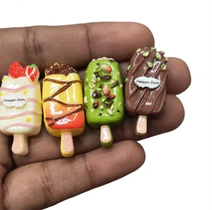 Charming miniature ice cream bar figurine, randomly selected, with intricate detail, a collectible product.