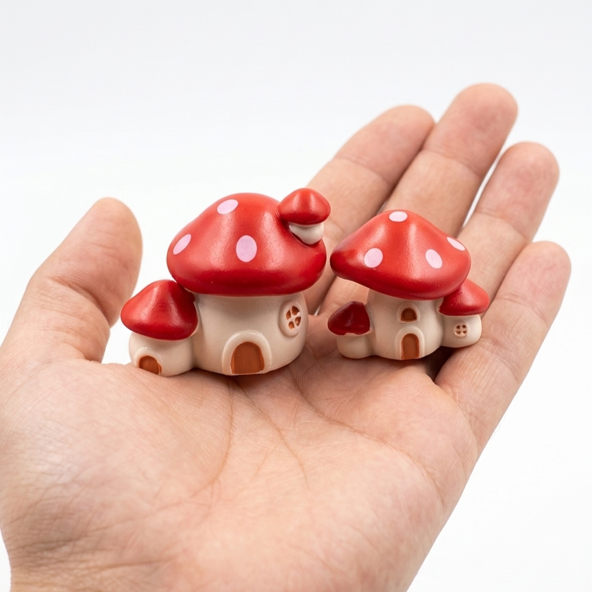 2026/09/1001748283.png Miniature Mushroom House Random - Tiny Fairy Home Decor - Image 1
