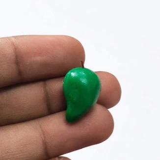 A highly detailed miniature green jalapeño pepper figurine, a realistic food product for collectors and display.