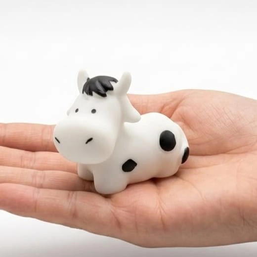 Miniature-Black-White-Cow-Figurine A detailed miniature black and white cow figurine product, perfect for collectors and home decor enthusiasts.