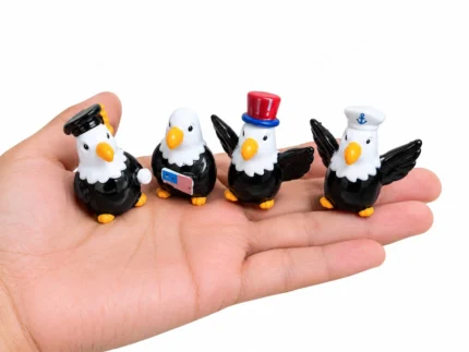 Detailed miniature eagle career figurine, a unique product for desks or collectors, with a random design.