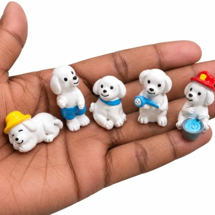 Charming miniature puppy figurine product, randomly selected, perfect for adding cuteness to any collection.