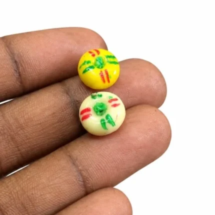 Miniature round candy milk sweet figurine product for dollhouse scenes and miniature food displays.