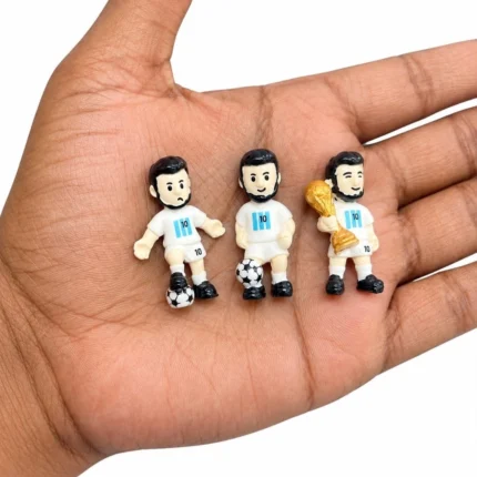 Detailed miniature soccer player figurine product, random design, for collectors and sports enthusiasts.