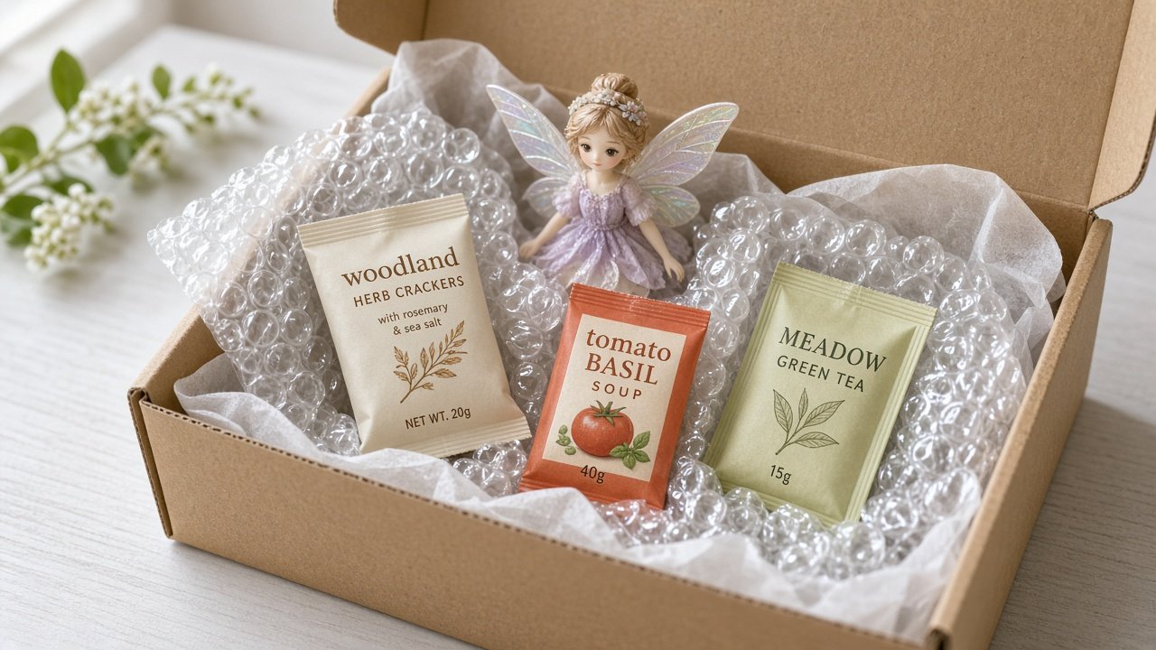 miniature parcel prepared for shipping